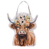 Petal & Plow Floral Highland Cow Door Decor