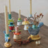 Hand-Painted Stoneware Taper Holder