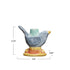 Hand-Painted Stoneware Taper Holder