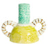 Hand-Painted Stoneware Taper Holder