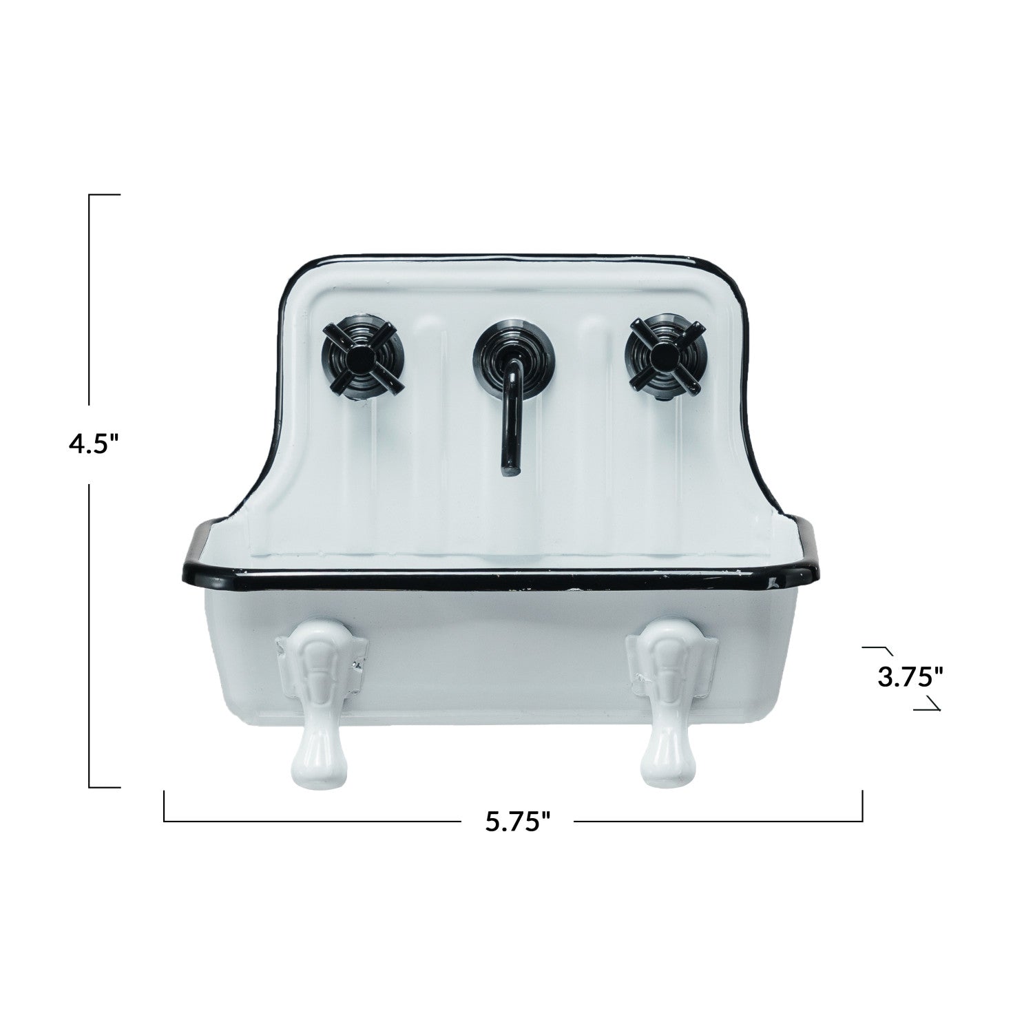 Metal Sink Soap Dish w/ Faucet