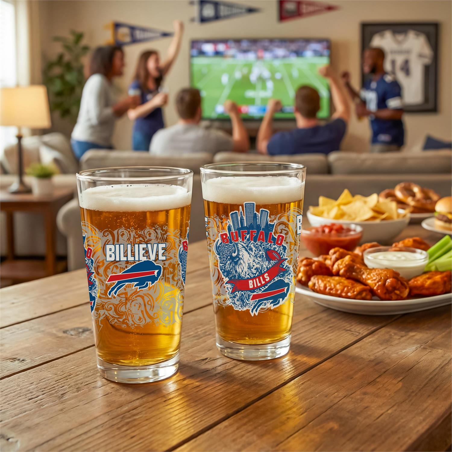Buffalo Bills 16oz Glass Pint
