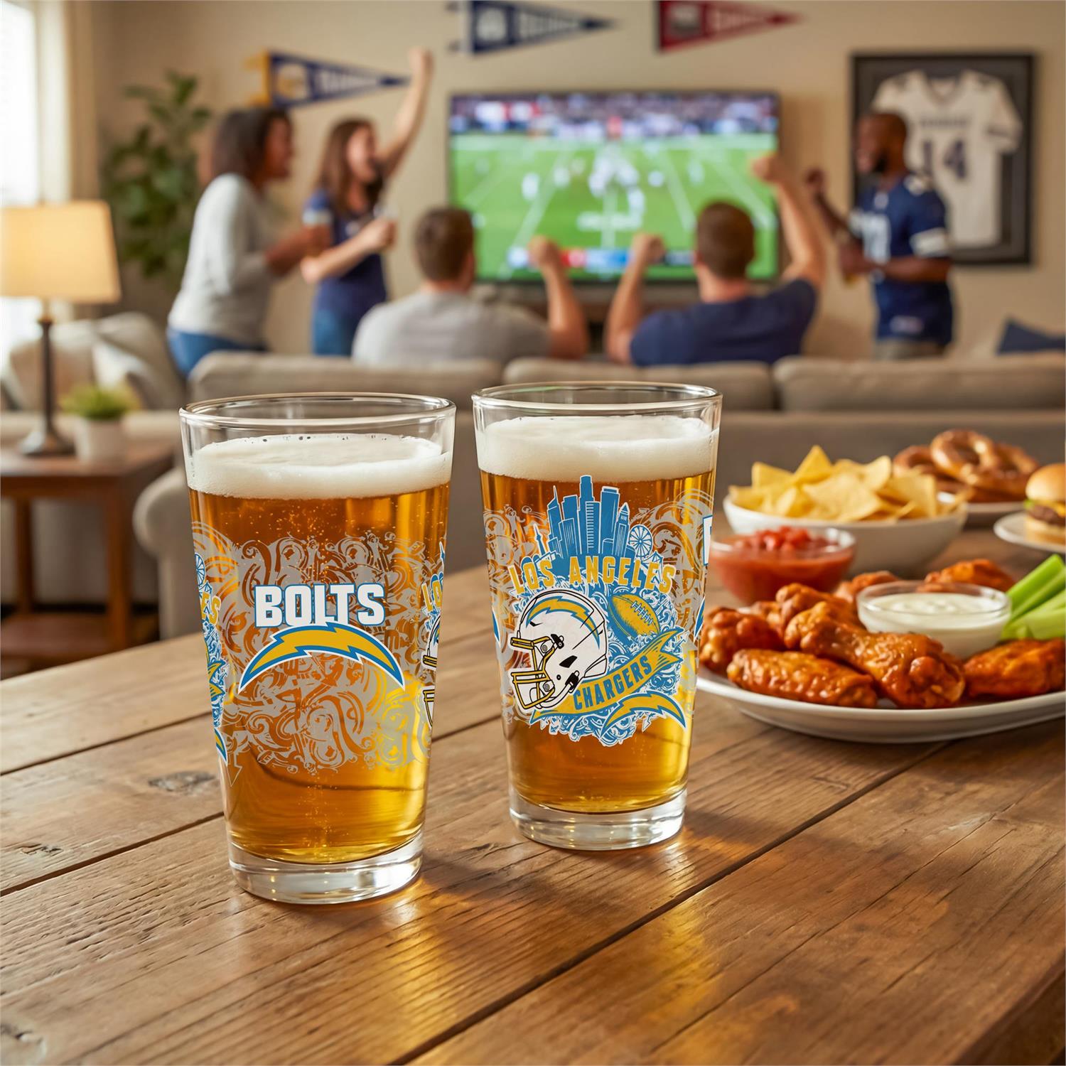 Los Angeles Chargers 16oz Glass Pint