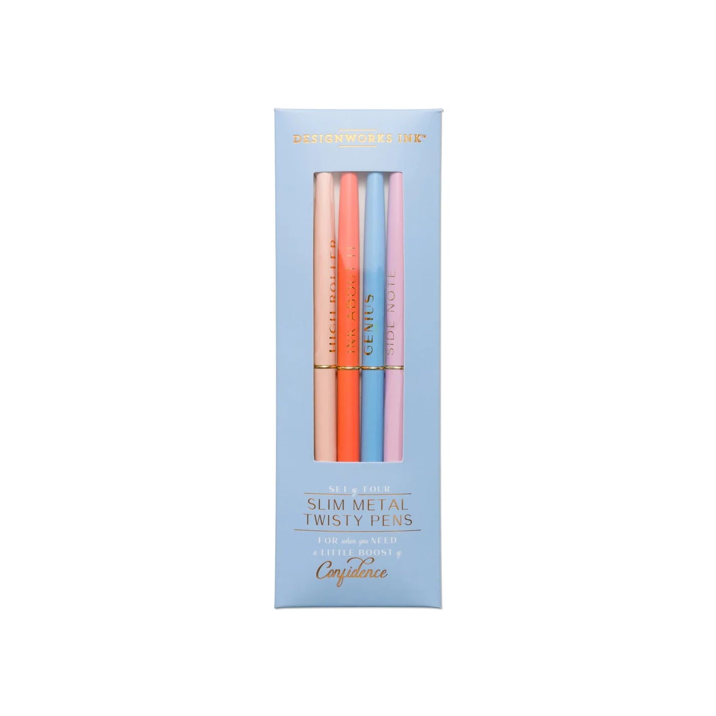 Slim Metal Twisty Pens - Confidence Set By Designworks