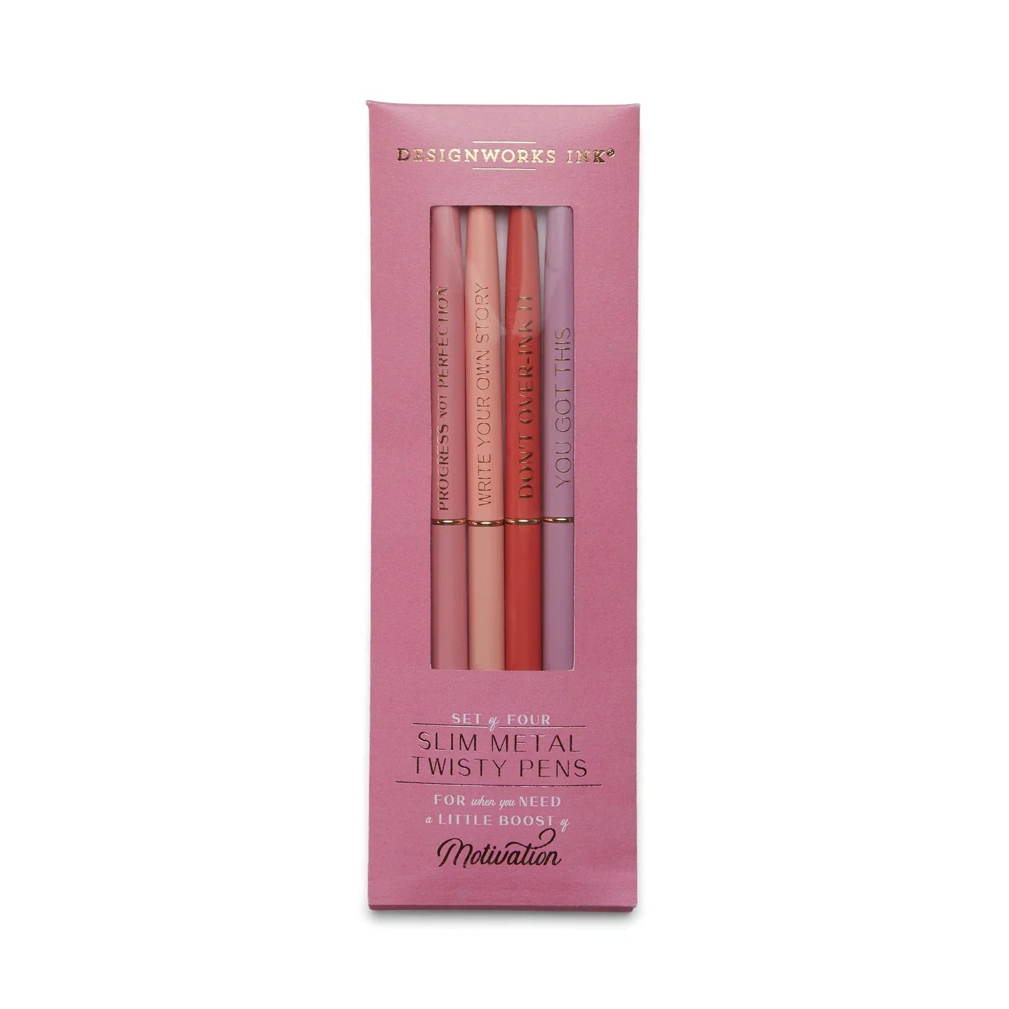 Slim Metal Twisty Pens - Motivation By Designworks