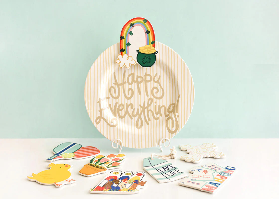 HAPPY EVERYTHING END OF RAINBOW POT OF GOLD BIG ATTACHMENT