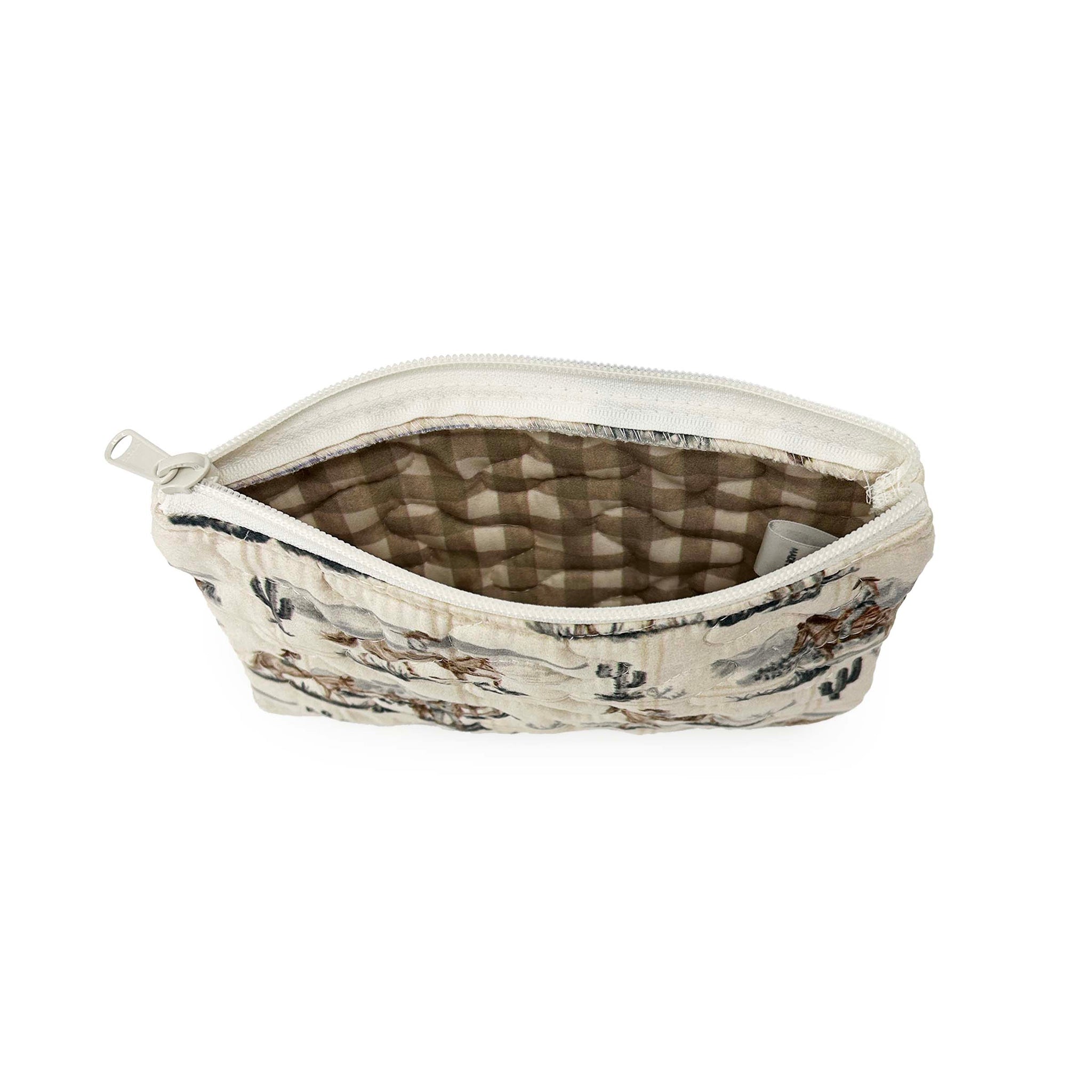 Ida Mae Desert Daughters Slate Linen Quilted Small Makeup Bag - view 2 of 2