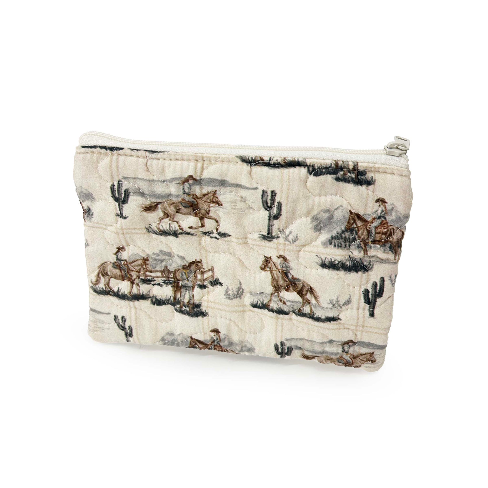 Ida Mae Desert Daughters Slate Linen Quilted Small Makeup Bag - view 1 of 2