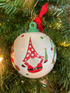GNOME FOR CHRISTMAS CERAMIC ORNAMENT