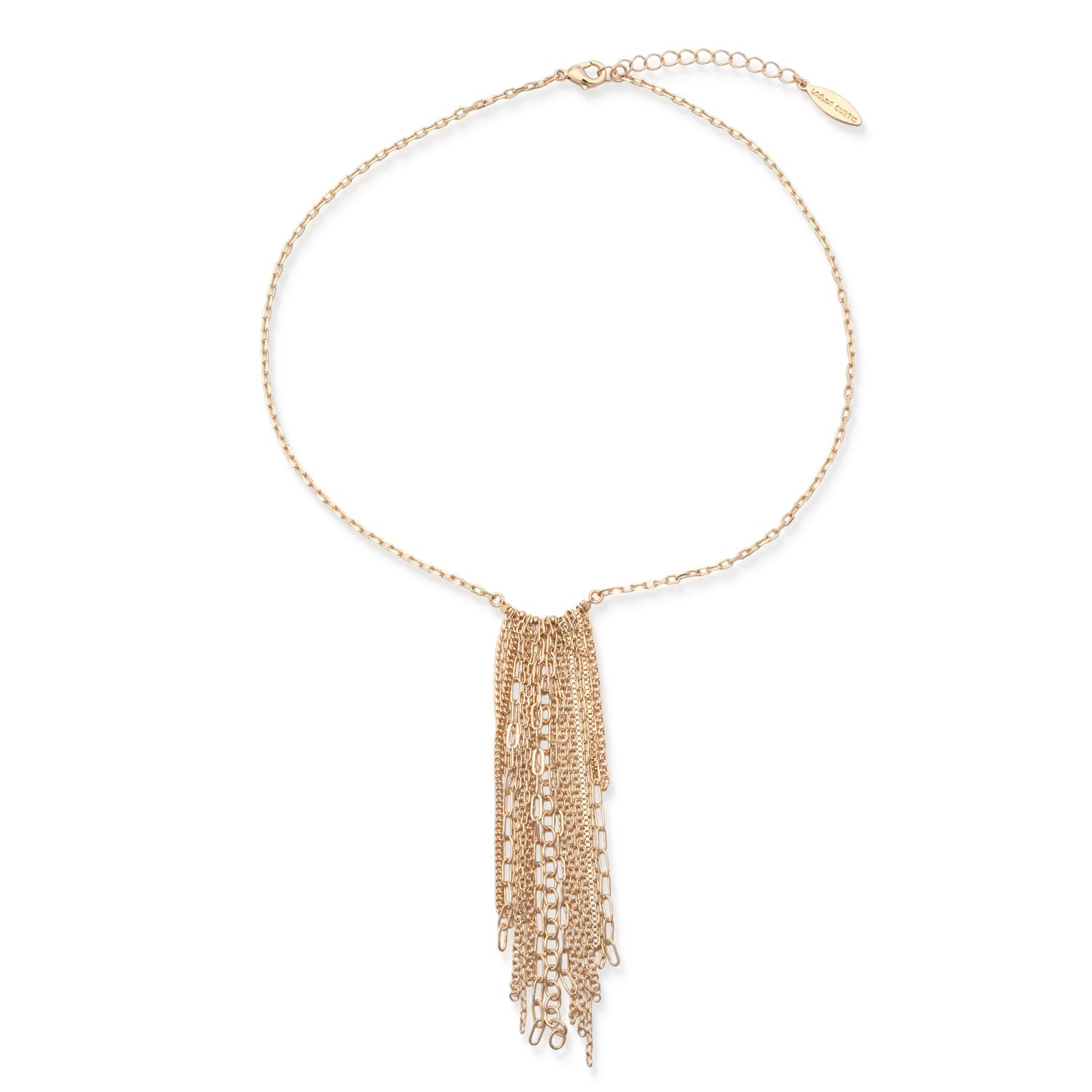 Eliana - Multi-Chain Drop Paperclip Necklace by Leslie Curtis