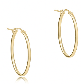 Oval Gold 1" Hoop - Smooth by enewton