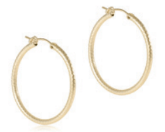 Round Gold 1.25" Hoop - Textured by enewton