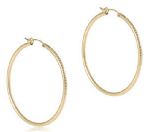 Round Gold 2" Hoop - Textured by enewton