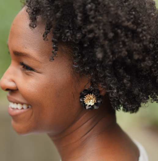 Gold Floral Stud Earrings