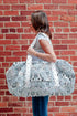 Foo Dogs in Light Blue Duffle Bag By Ida Mae