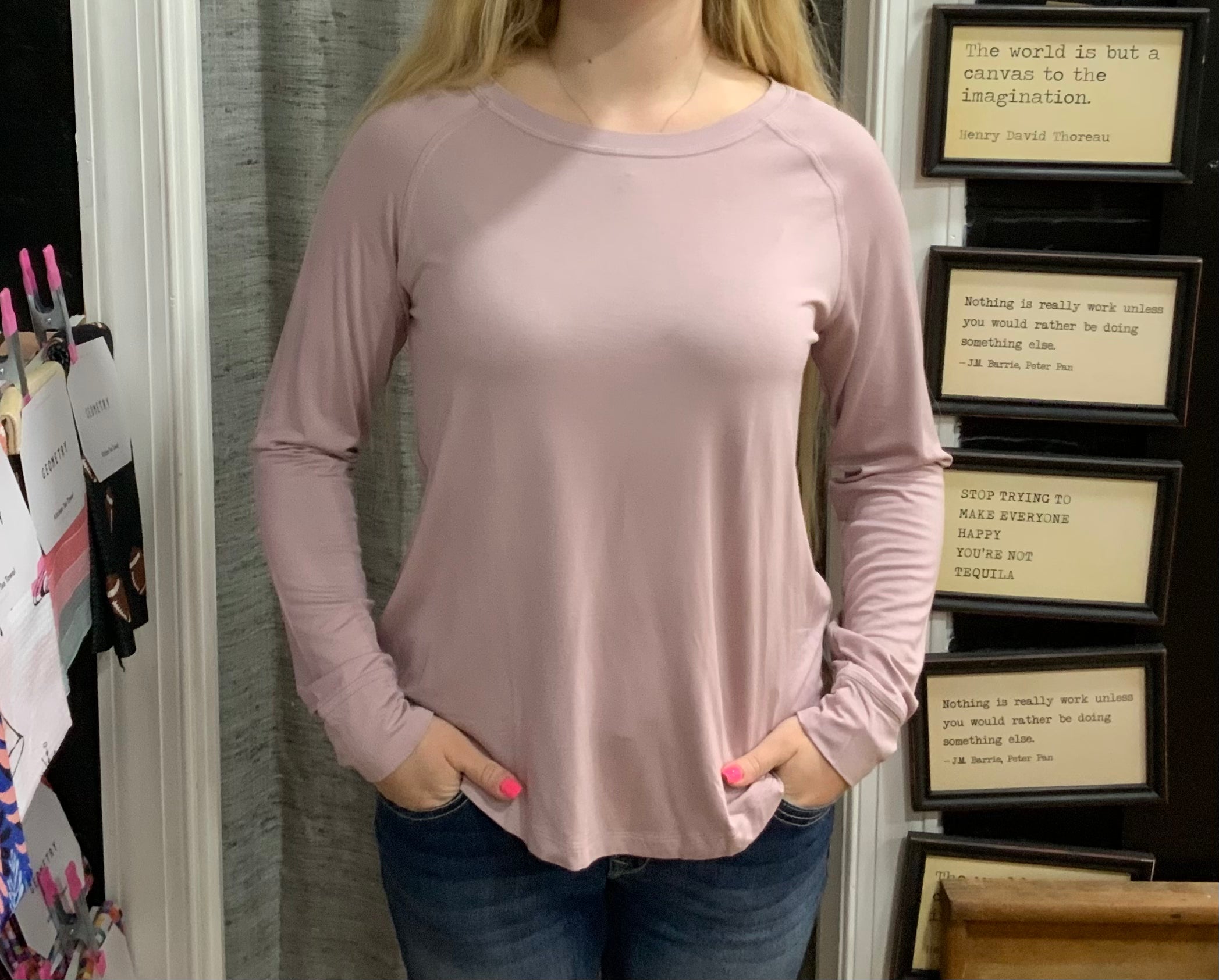 Goodnight Raglan Sleep Top - Lilac BY BOODY