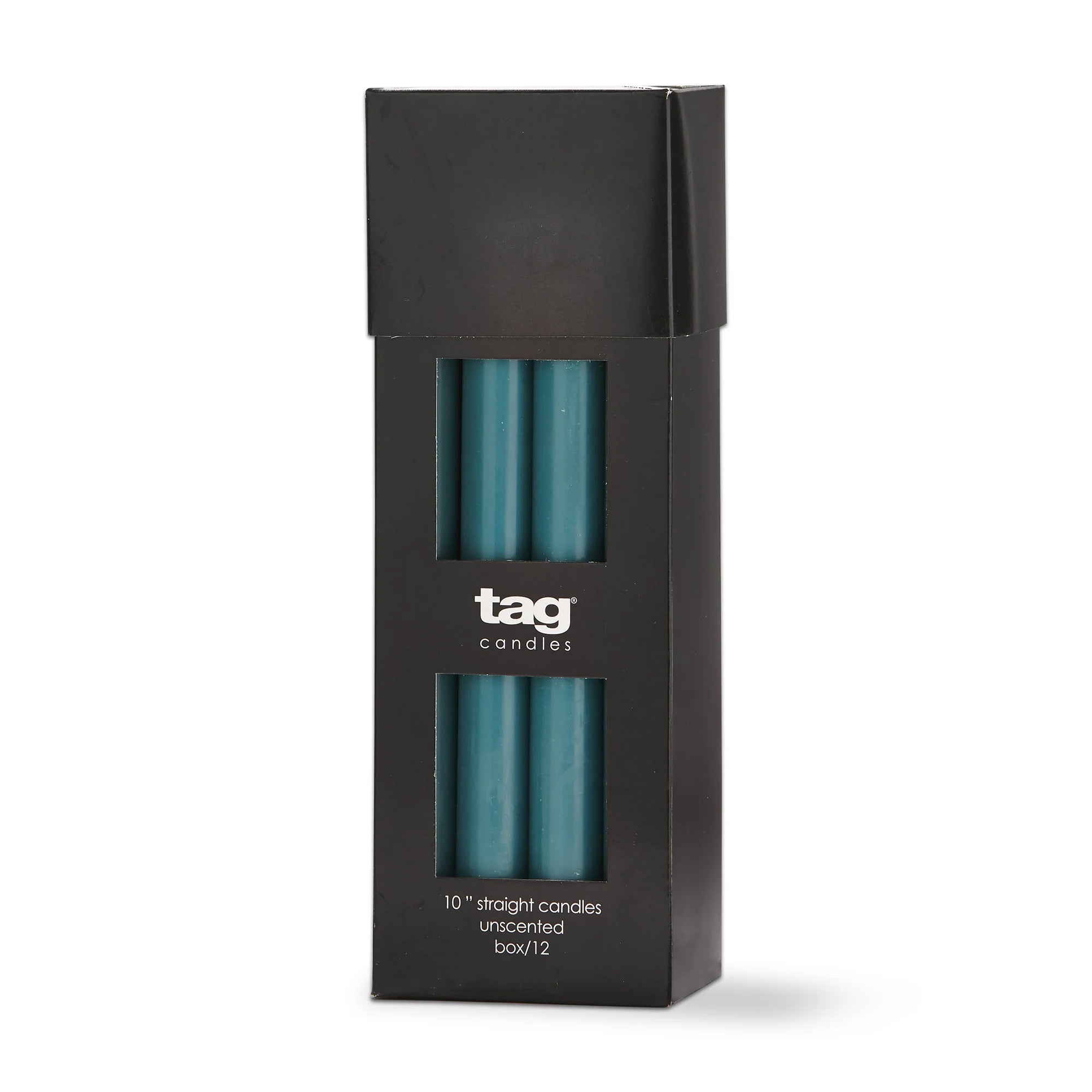 COLOR STUDIO 10" STRAIGHT CANDLE TEAL SINGLE