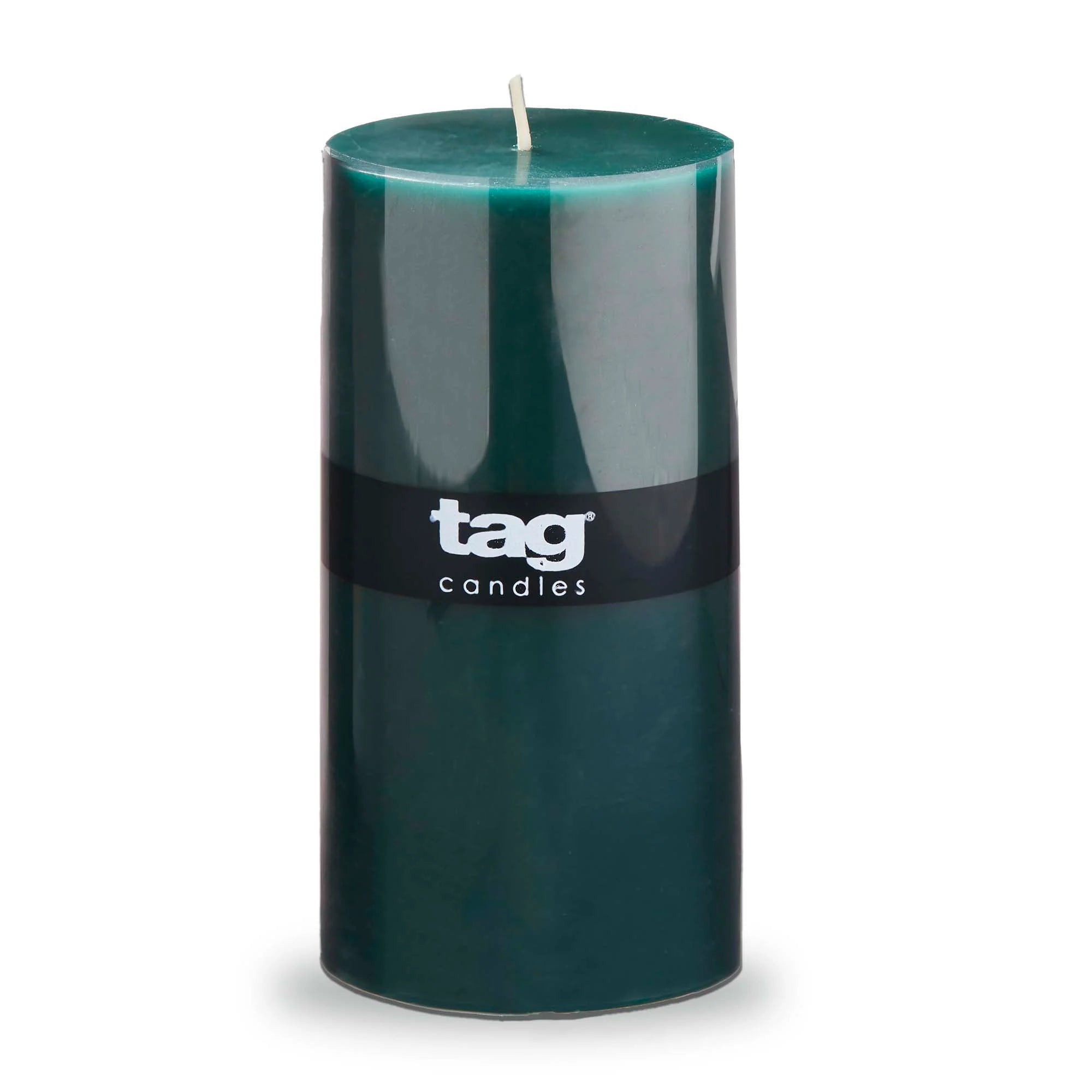 color pillar candle 3x6 - forrest green