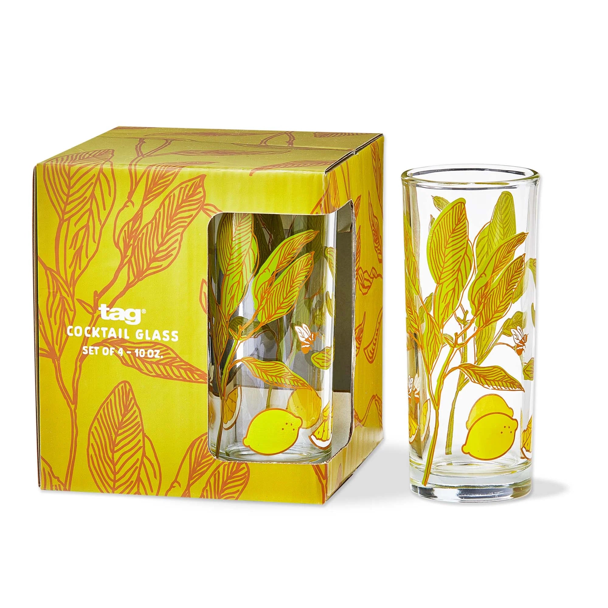Lavender & Honey Lemon Drinks Glass Set Of 4