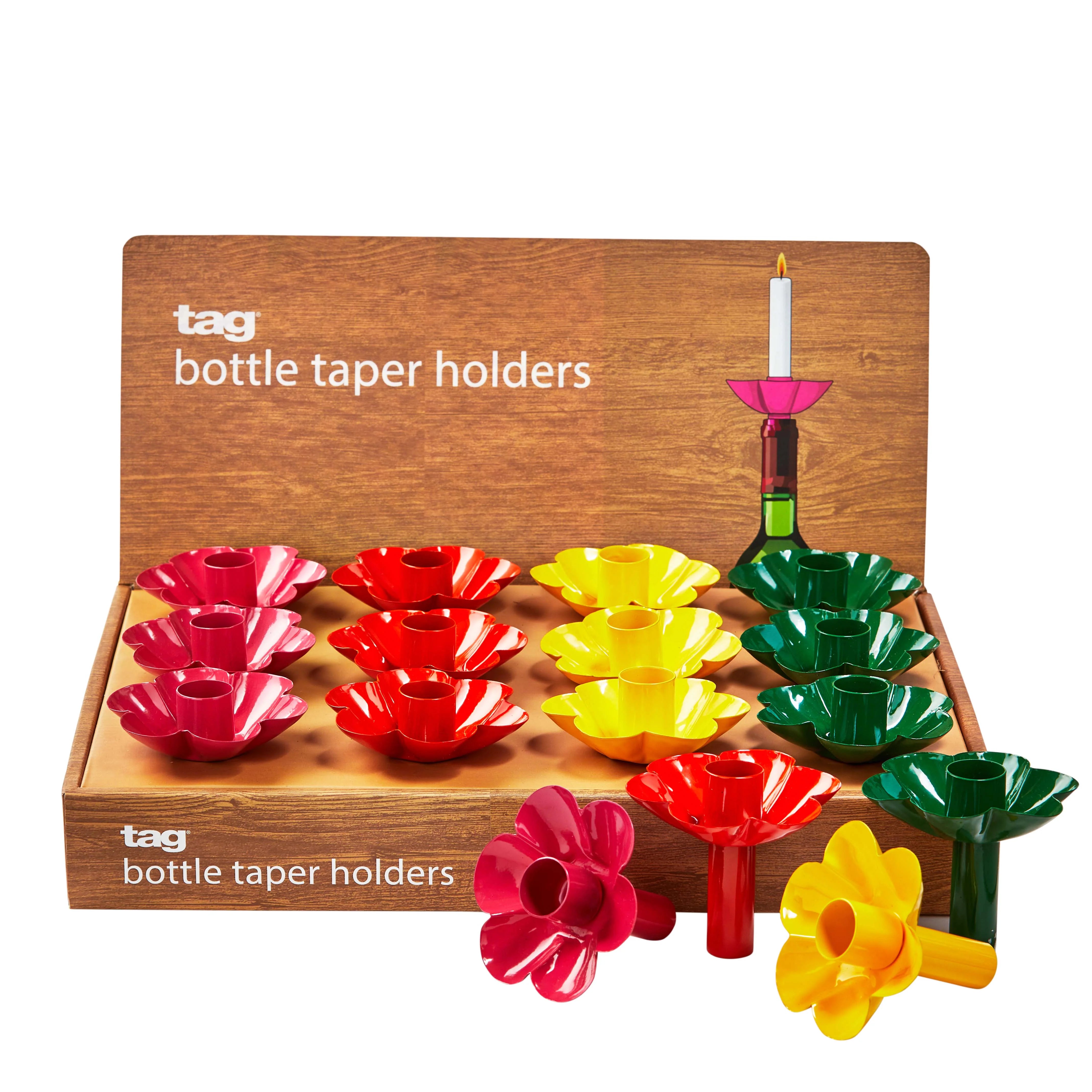 FLOWER BOTTLE TAPER HOLDER