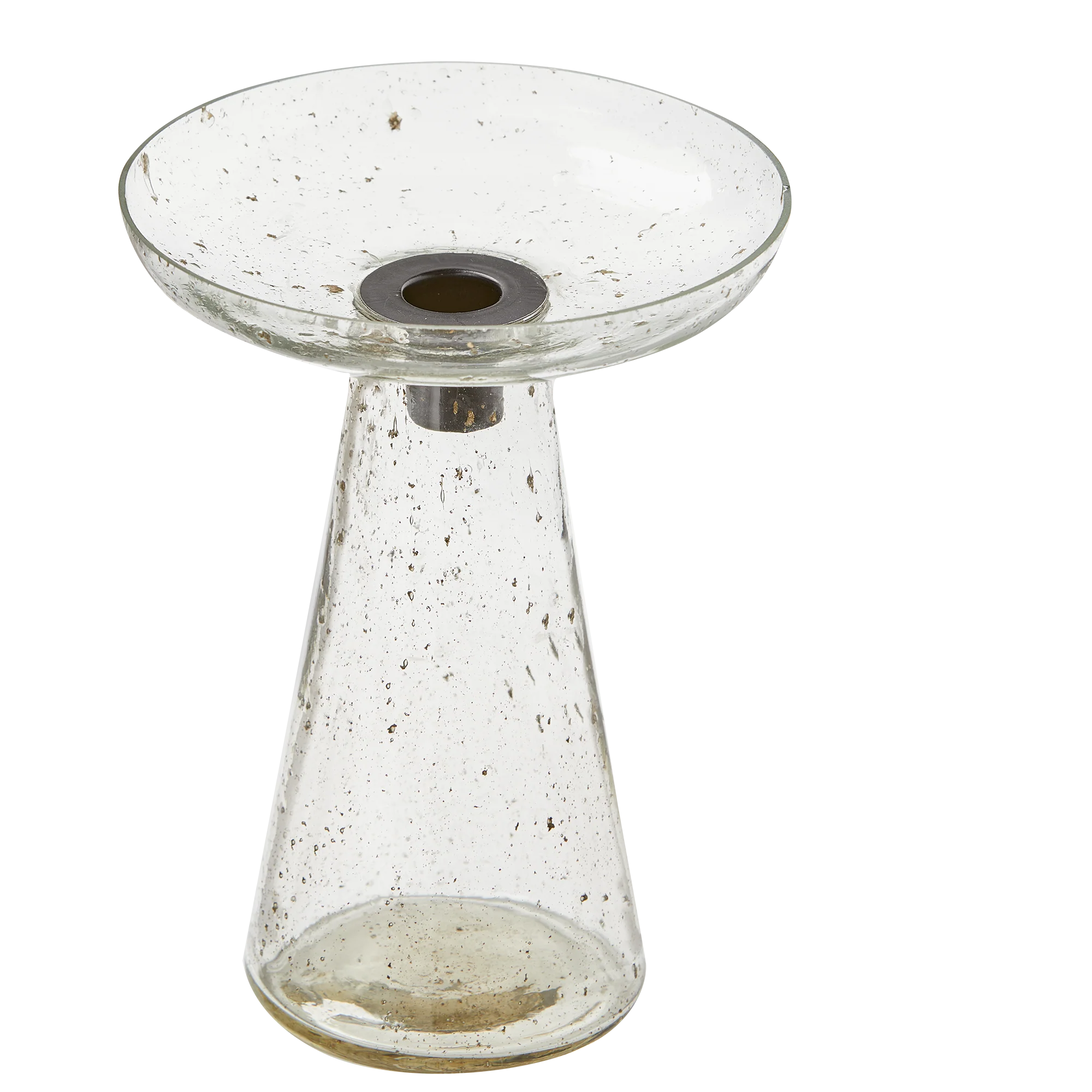 Leon Glass Taper Holder Large Clear by Tag