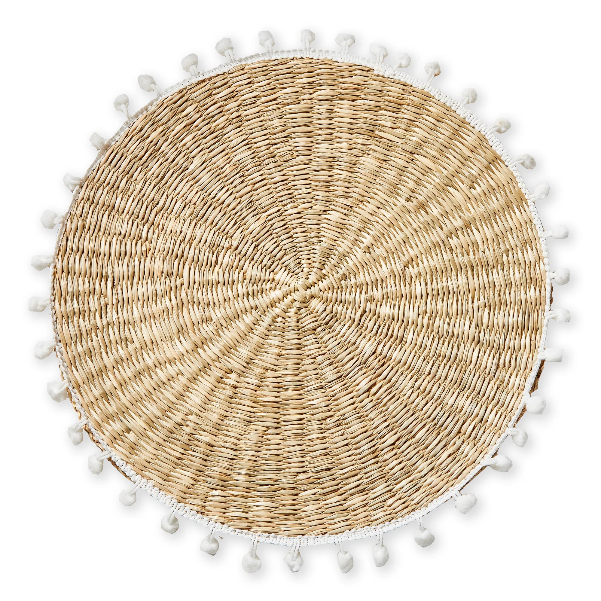 POMPOM PLACEMAT WHITE MULTI