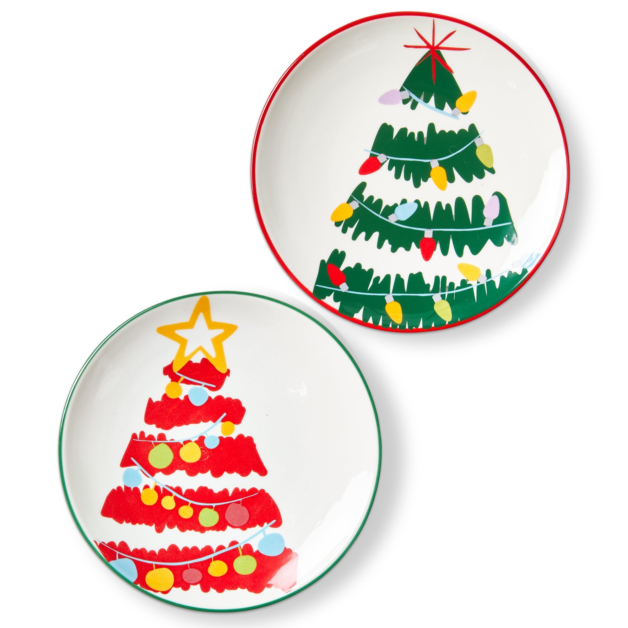 Groovy Trees Appetizer Plate Asmt/2
