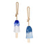 Blue Coastal Garden Bell, Glass, Ombre Blue