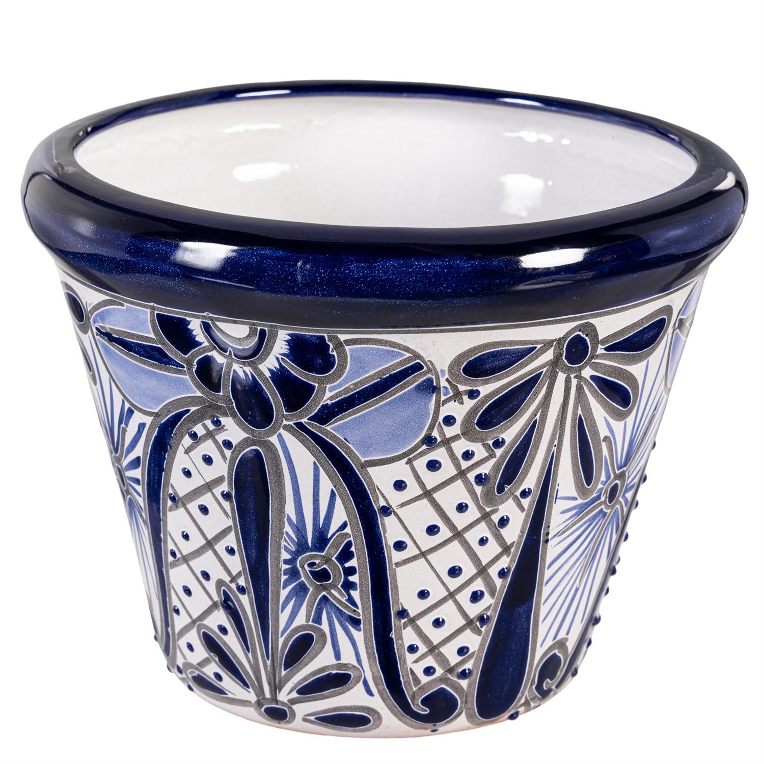 Blue and White Mexican Talavera Planters Assortment