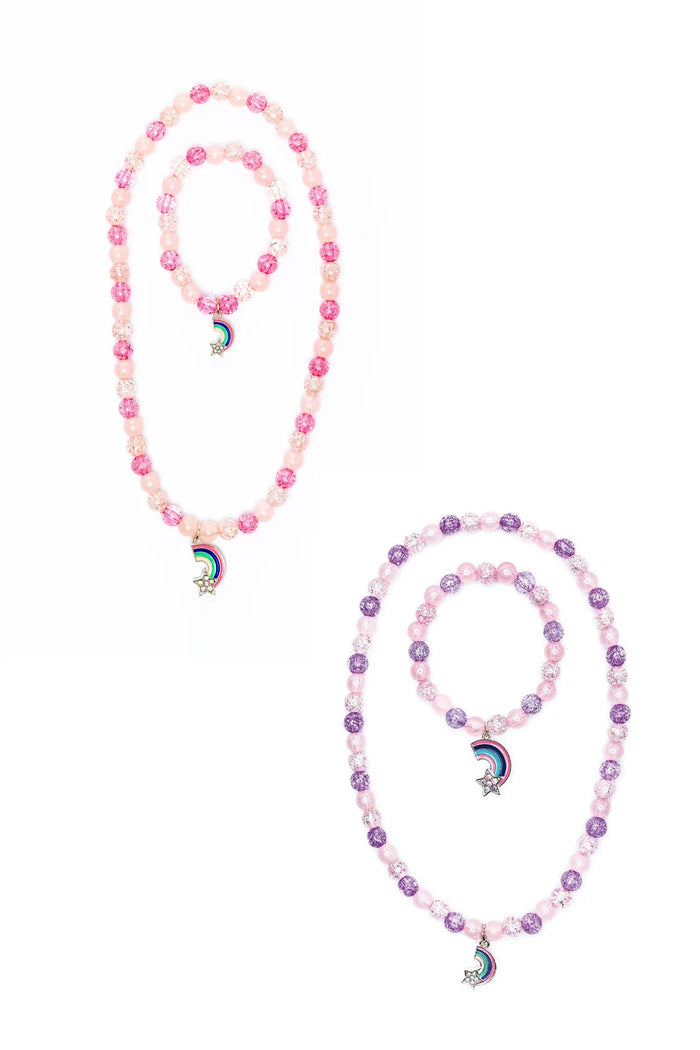 Rainbow Necklace & Bracelet Set - 2 COLORS