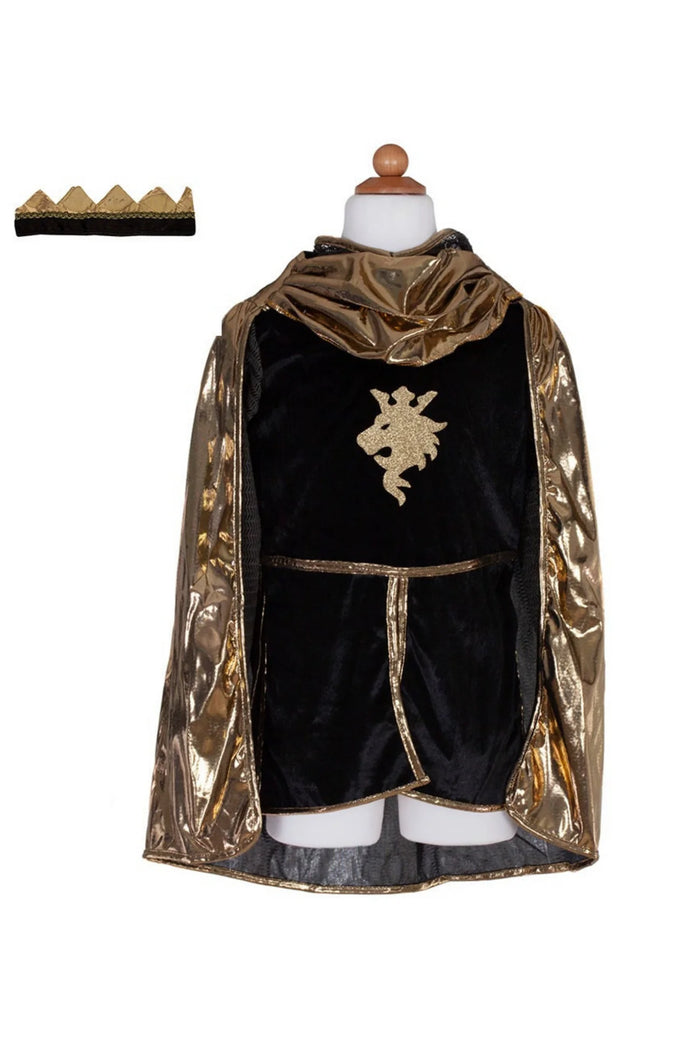 Gold Knight Set with Tunic, Cape and Crown