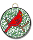 Navy Green Cardinal Door Hanger