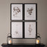 FRAMED SEPIA-TONE BOTANICAL PRINTS, SET OF 4 - view 3