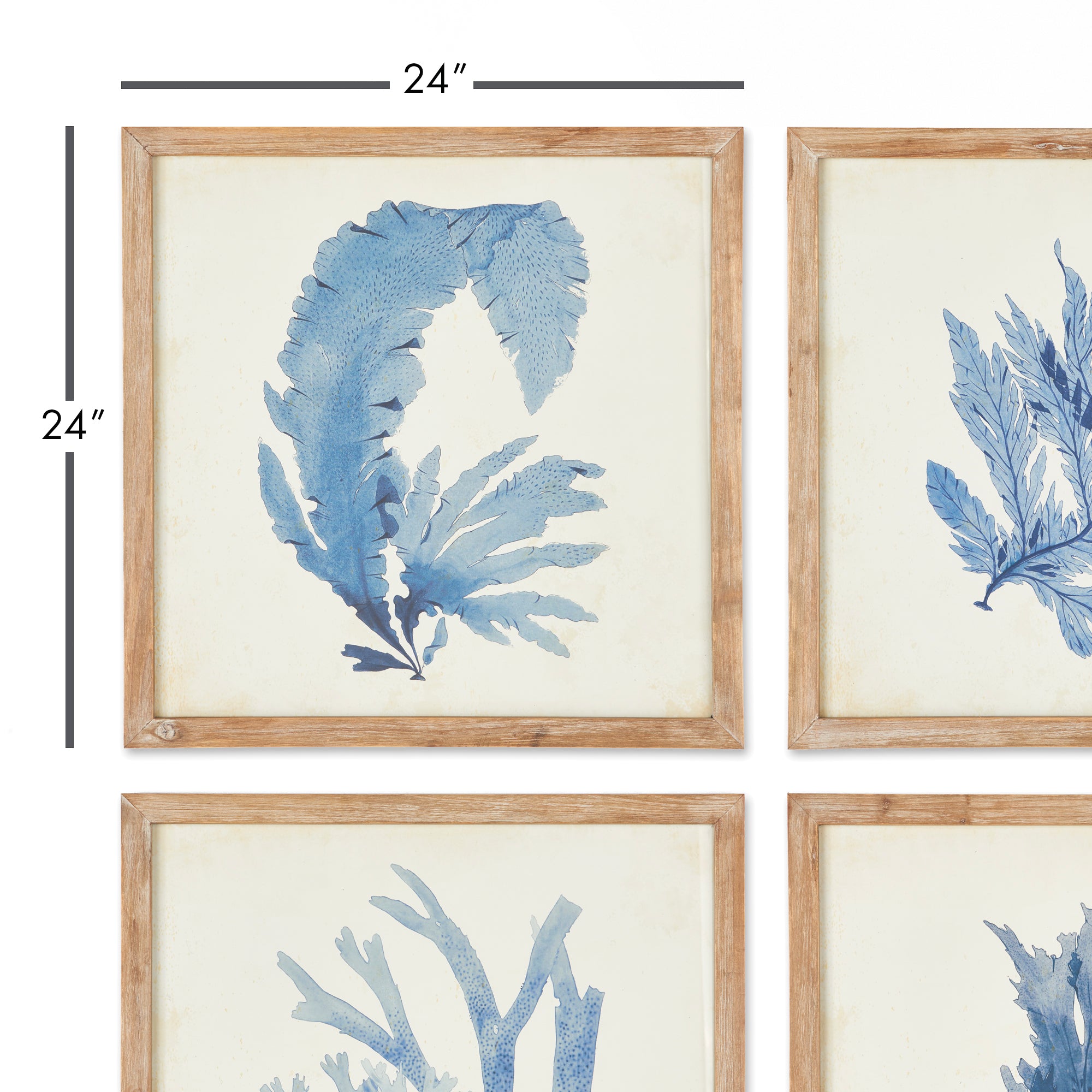 FRAMED CORAL WATERCOLOR PRINTS, SET OF 4 - view 2