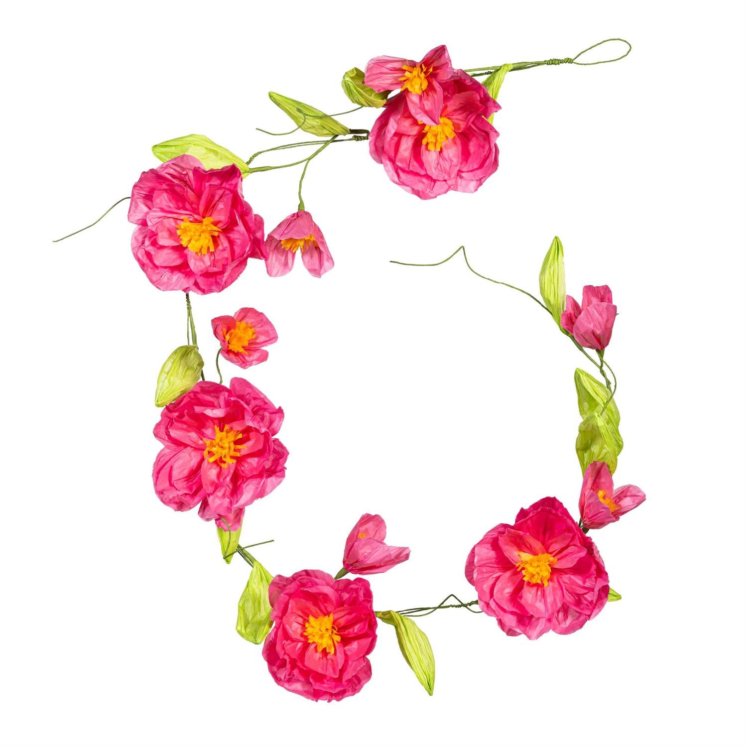 Pink Flower Paper Garland