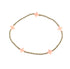 egirl signature cross small gold pattern 2mm bead bracelet - pink by enewton