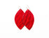 VIVA Red Leather Earrings
