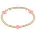 signature cross gold pattern 3mm bead bracelet - pink by enewton - A. Dodson's
