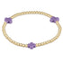 egirl signature cross gold pattern 3mm bead bracelet - purple by enewton - A. Dodson's
