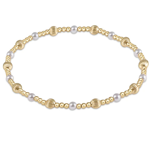 dignity sincerity pattern 4mm bead bracelet - pearl by enewton