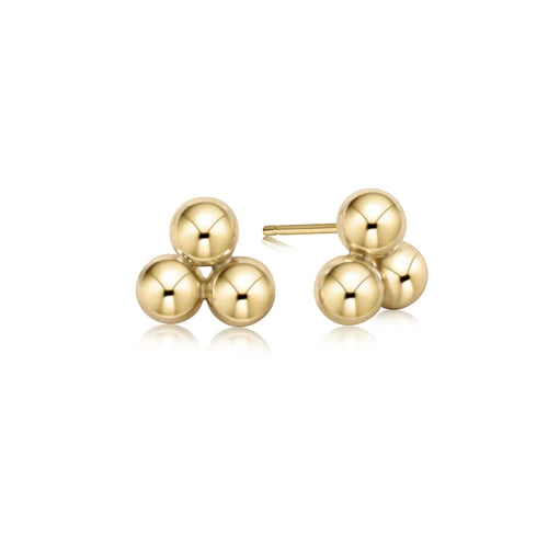 classic cluster stud - 6mm gold by enewton