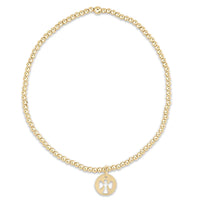 classic gold 2mm bead bracelet - guardian angel small gold disc by enewton