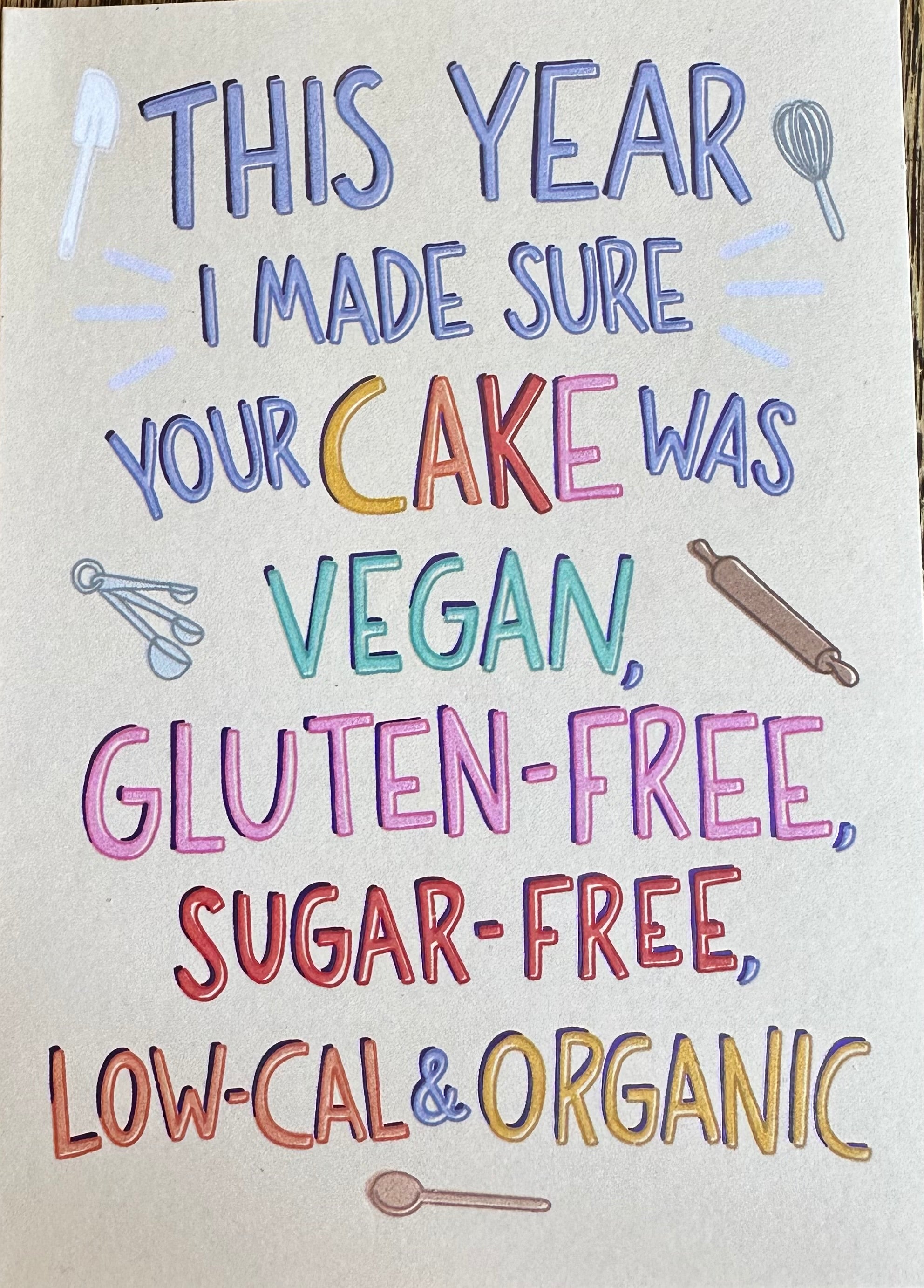 ORGANIC CAKE CARD - A. Dodson's
