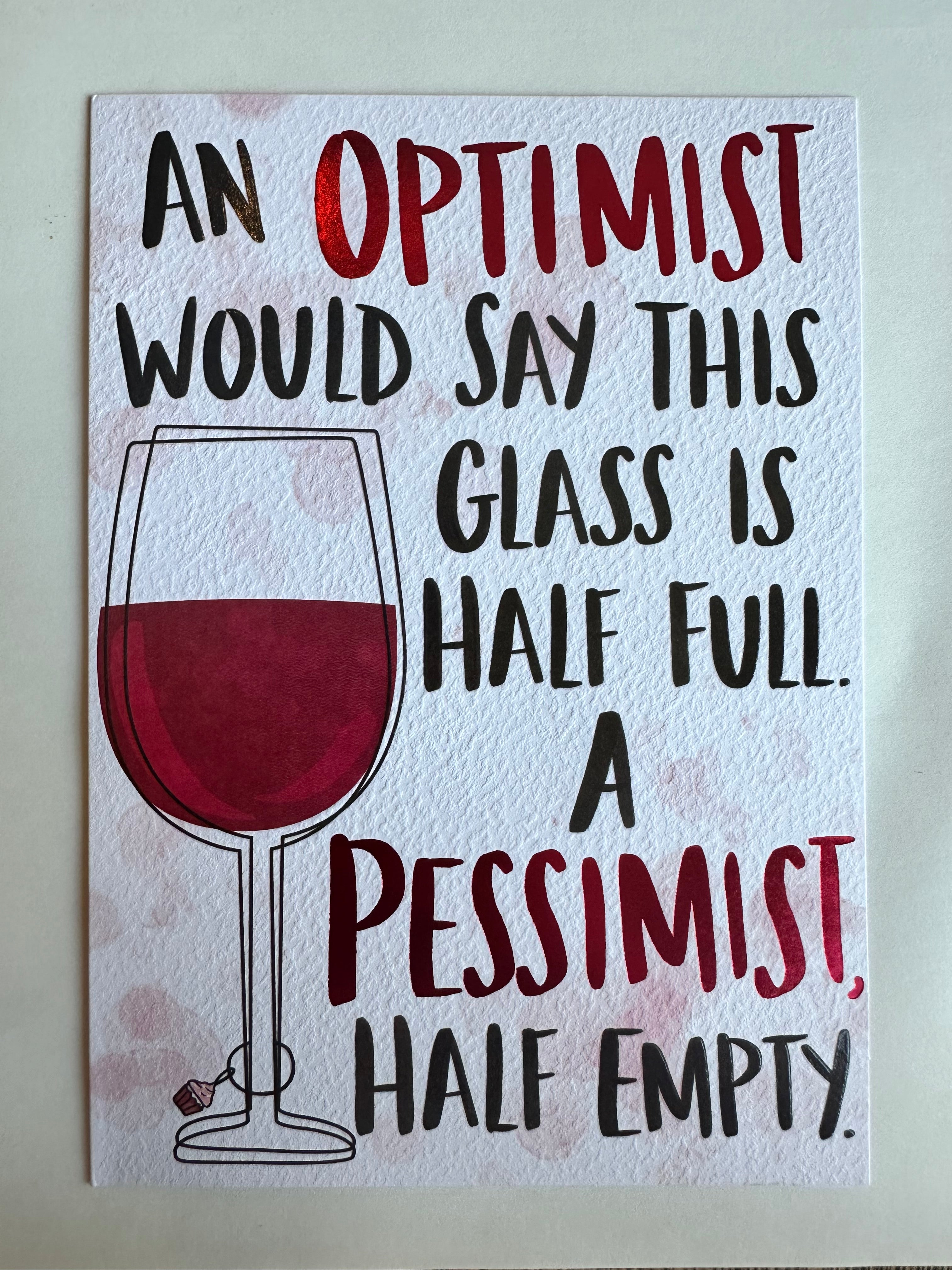 WINE GLASS CARD - A. Dodson's
