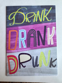 DRINK DRANK DRUNK CARD