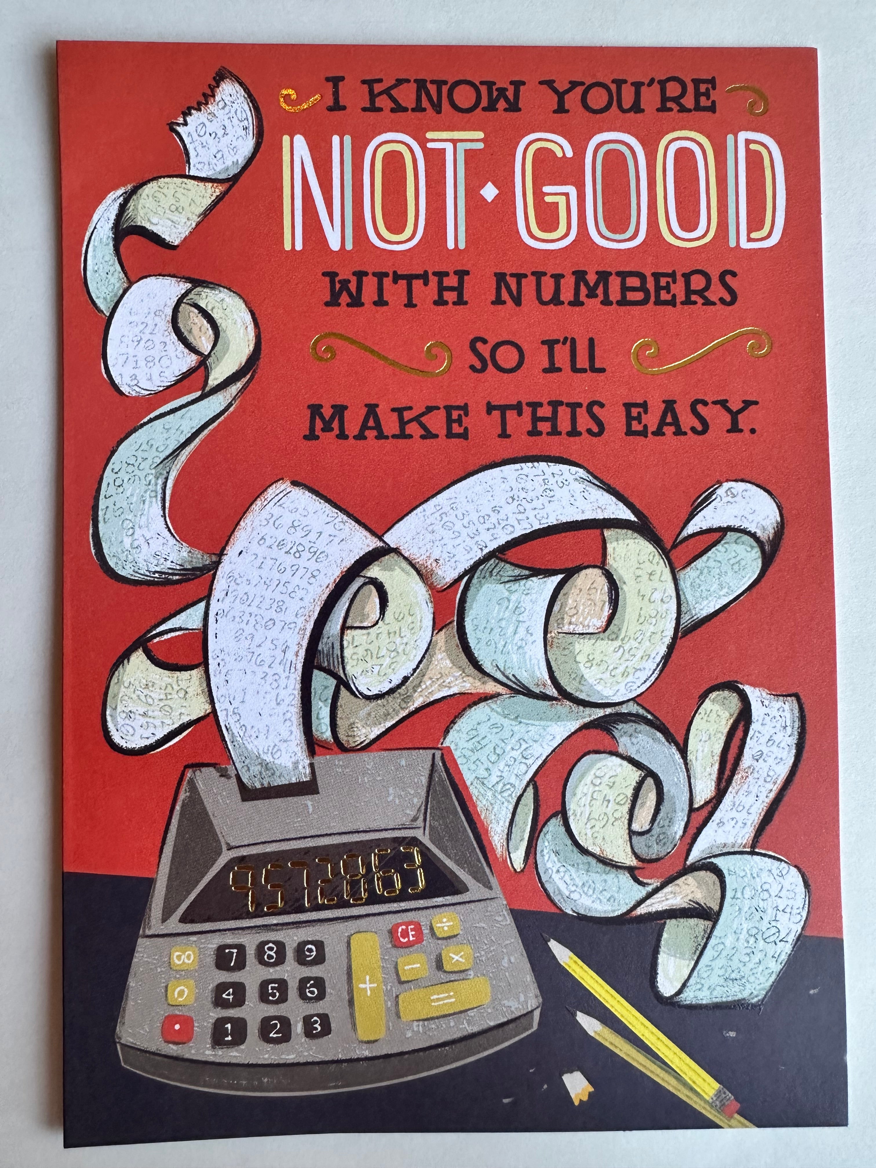 NUMBERS CARD - A. Dodson's