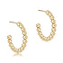 beaded classic 1.25" post hoop - 4mm gold by enewton