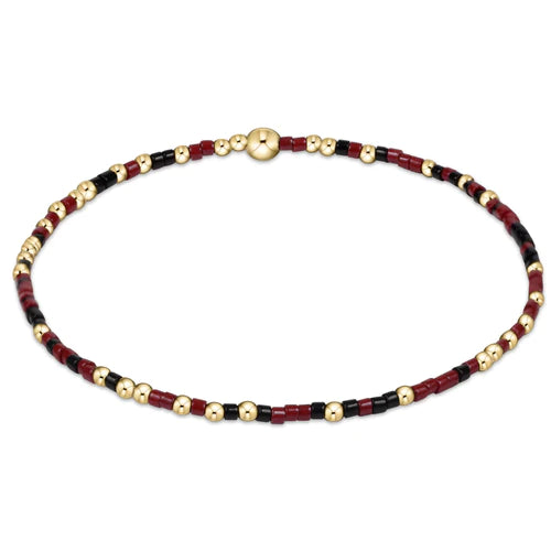 gameday hope unwritten bracelet -bright red and oynx by enewton