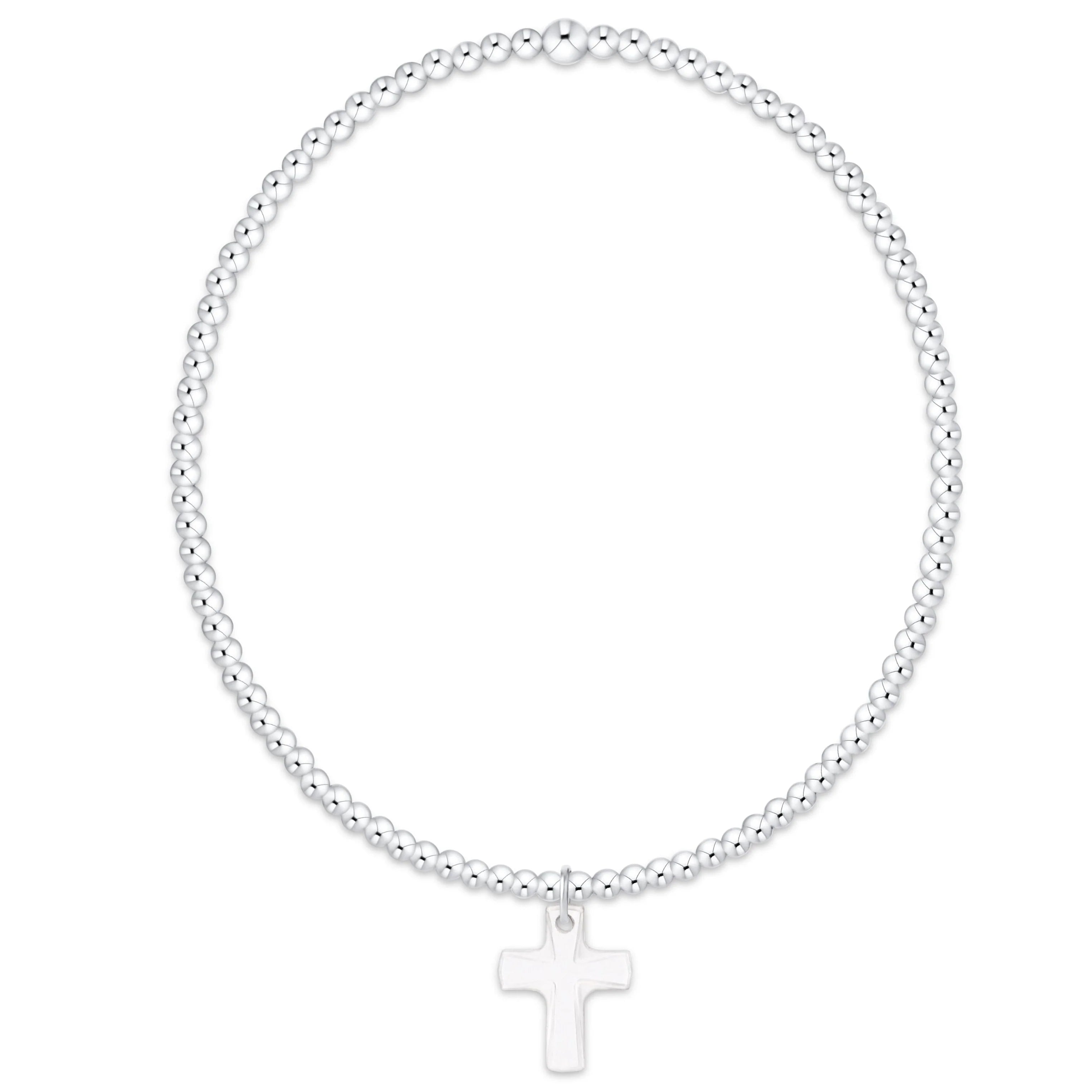 classic sterling 2mm bracelet - blessed crystal charm by enewton