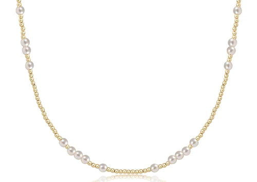 Bijoux Bar Simulated Pearl 15 Inch Link Beaded Necklace, Color: White -  JCPenney